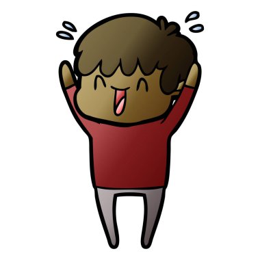 vektör çizim karikatür gülen çocuk