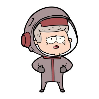 Çizgi film astronotunun vektör çizimi