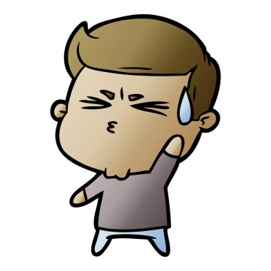 vektör çizim karikatür mutlu adam