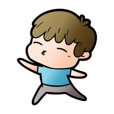 vektör çizim karikatür meraklı çocuk