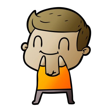 vektör çizim karikatür dostça adam