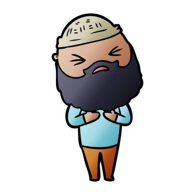 Sakallı çizgi film adamı.