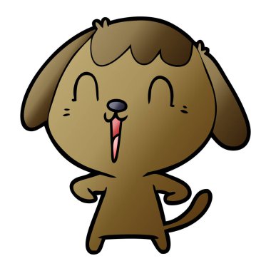 Çizgi film köpeğinin vektör çizimi