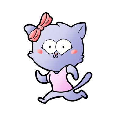 Çizgi film kedisinin vektör çizimi