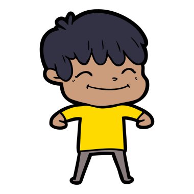 vektör çizim karikatür mutlu çocuk