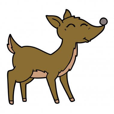 Çizgi film geyiğinin vektör çizimi