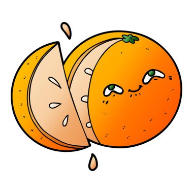 çizgi film turuncu vektör çizim