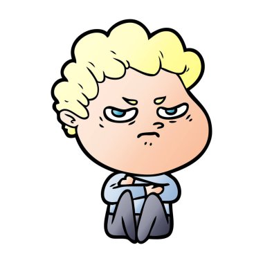 vektör çizim karikatür kızgın adam