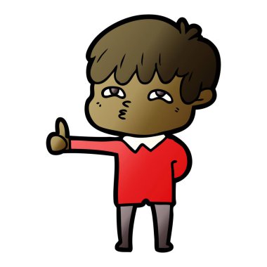 vektör çizim karikatür meraklı adam