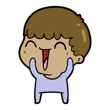 vektör çizim karikatür mutlu adam