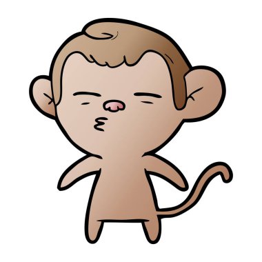Çizgi film maymununun vektör çizimi