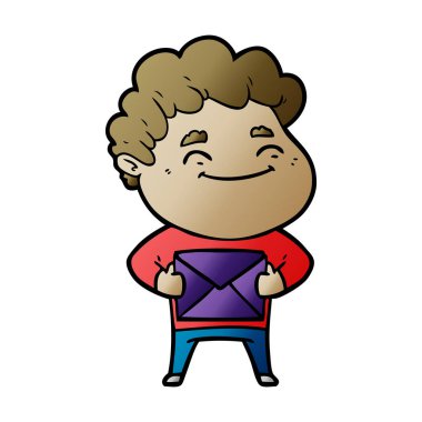 vektör çizim karikatür dostça adam