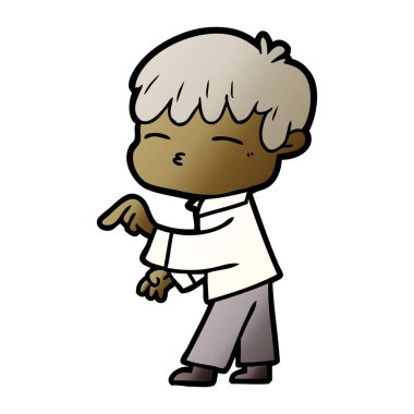 vektör çizim karikatür meraklı çocuk