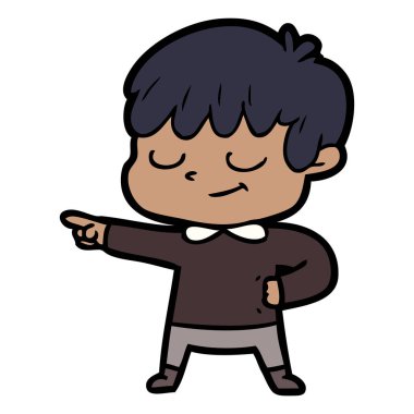 vektör çizim karikatür mutlu çocuk