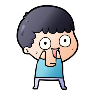 vektör çizim karikatür adam bakıyor