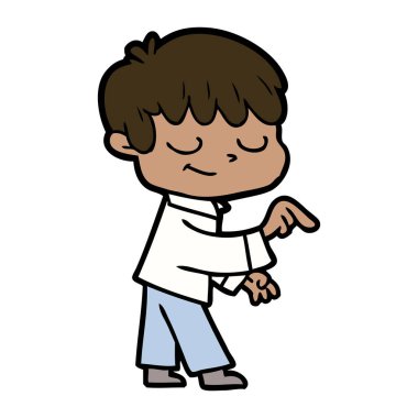 vektör çizim karikatür mutlu çocuk