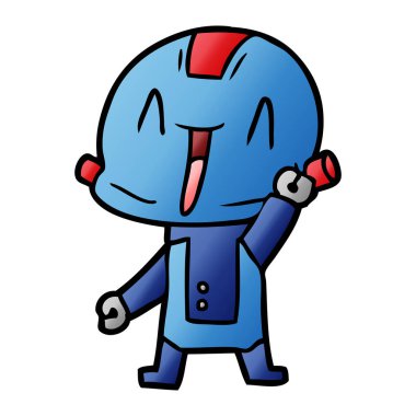 Çizgi film robotunun vektör çizimi