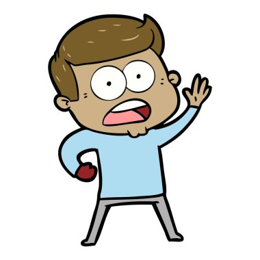 vektör çizim karikatür dostum şok