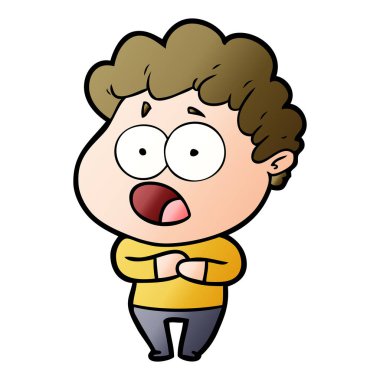 vektör çizim karikatür dostum şok