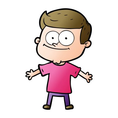 vektör çizim karikatür mutlu adam