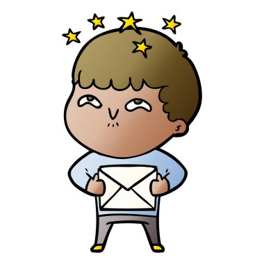 vektör çizim karikatür çocuk hayret