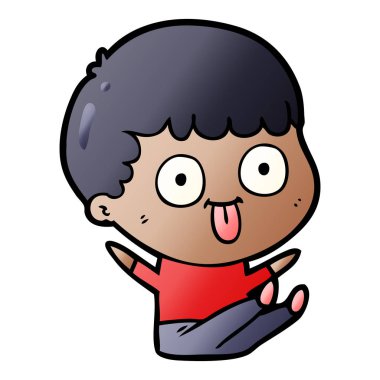 vektör çizim karikatür adam bakıyor