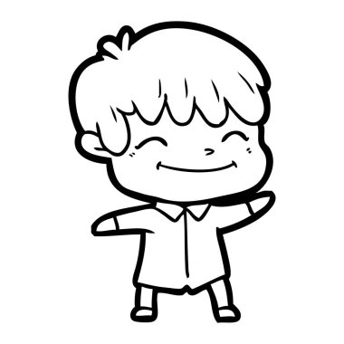 vektör çizim karikatür mutlu çocuk