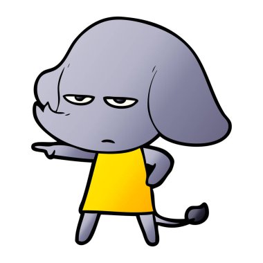 vektör çizim rahatsız çizgi fil