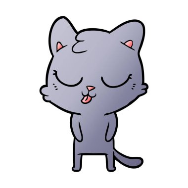 Çizgi film kedisinin vektör çizimi