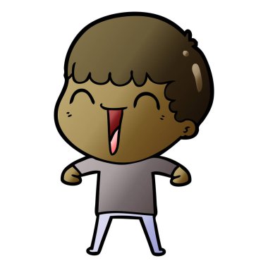 vektör çizim karikatür mutlu adam