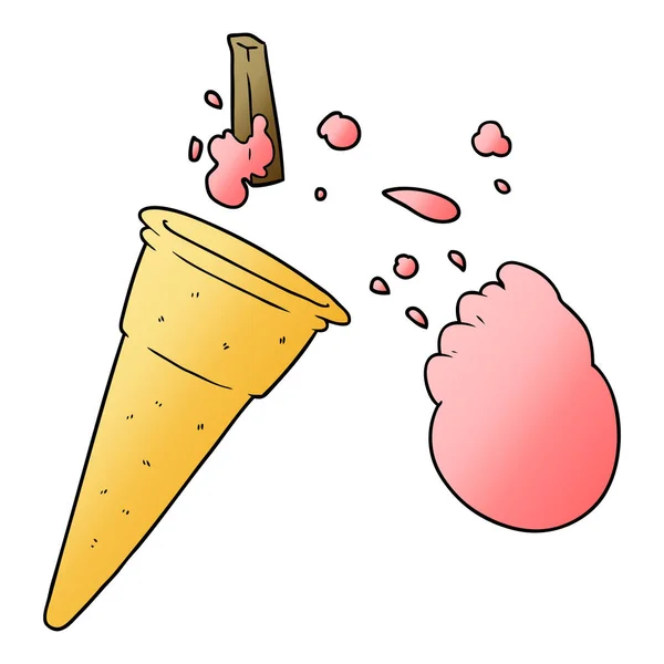Illustration Vectorielle Crème Glacée Dessin Animé — Image vectorielle