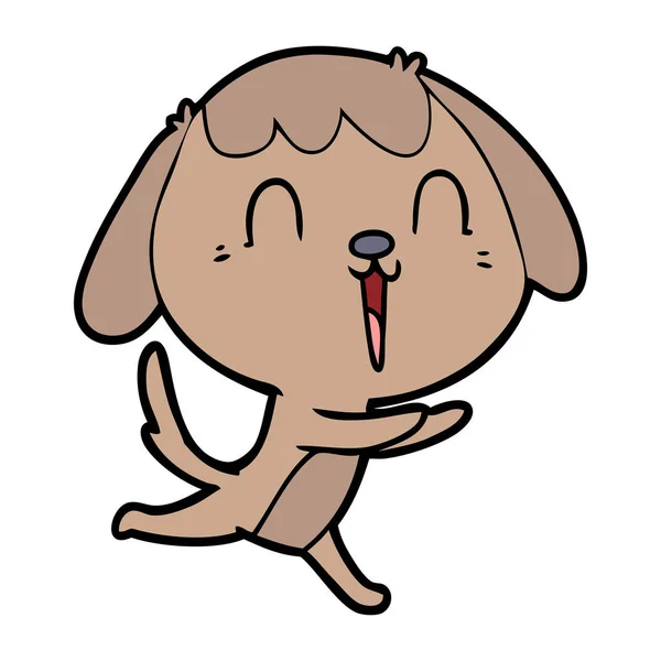 Διανυσματική Απεικόνιση Του Χαριτωμένο Σκυλί Κινουμένων Σχεδίων — Διανυσματικό Αρχείο