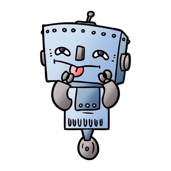 Vektor Illustration Tecknad Robot — Stock vektor