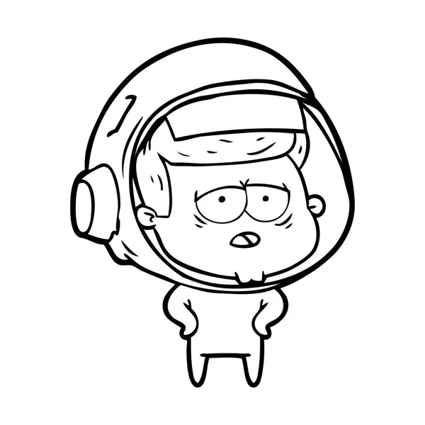 Vektor Illustration Tecknad Astronaut — Stock vektor