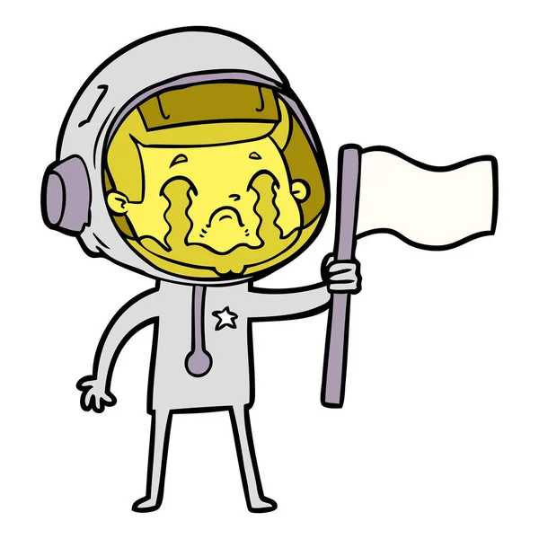 Vektorillustration Des Cartoon Astronauten — Stockvektor