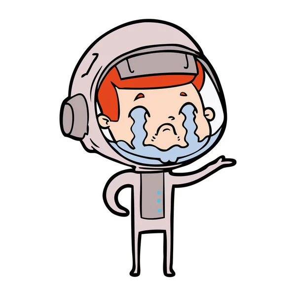 Ilustração Vetorial Astronauta Dos Desenhos Animados — Vetor de Stock