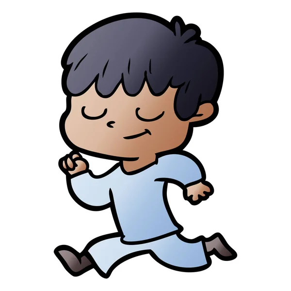 Vektorillustration Cartoon Happy Boy — Stock vektor