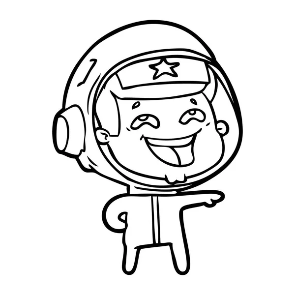 Векторна Ілюстрація Мультиплікаційного Сміху Космонавта — стоковий вектор