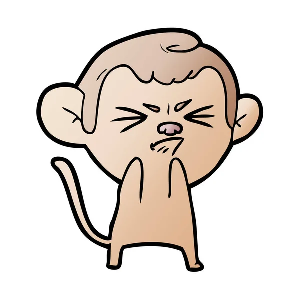 漫画悩まされて猿のベクトル イラスト — ストックベクタ