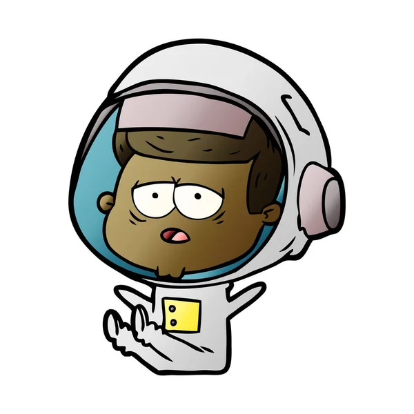Vektorová Ilustrace Kresleného Astronauta — Stockový vektor