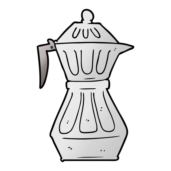 Vektör Çizim Karikatür Espresso Pot — Stok Vektör