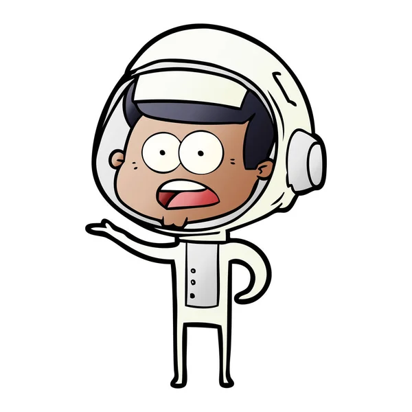 Ilustración Vectorial Del Astronauta Dibujos Animados — Vector de stock