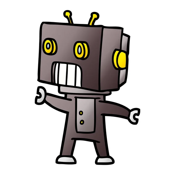 Ilustración Vectorial Del Robot Dibujos Animados — Vector de stock