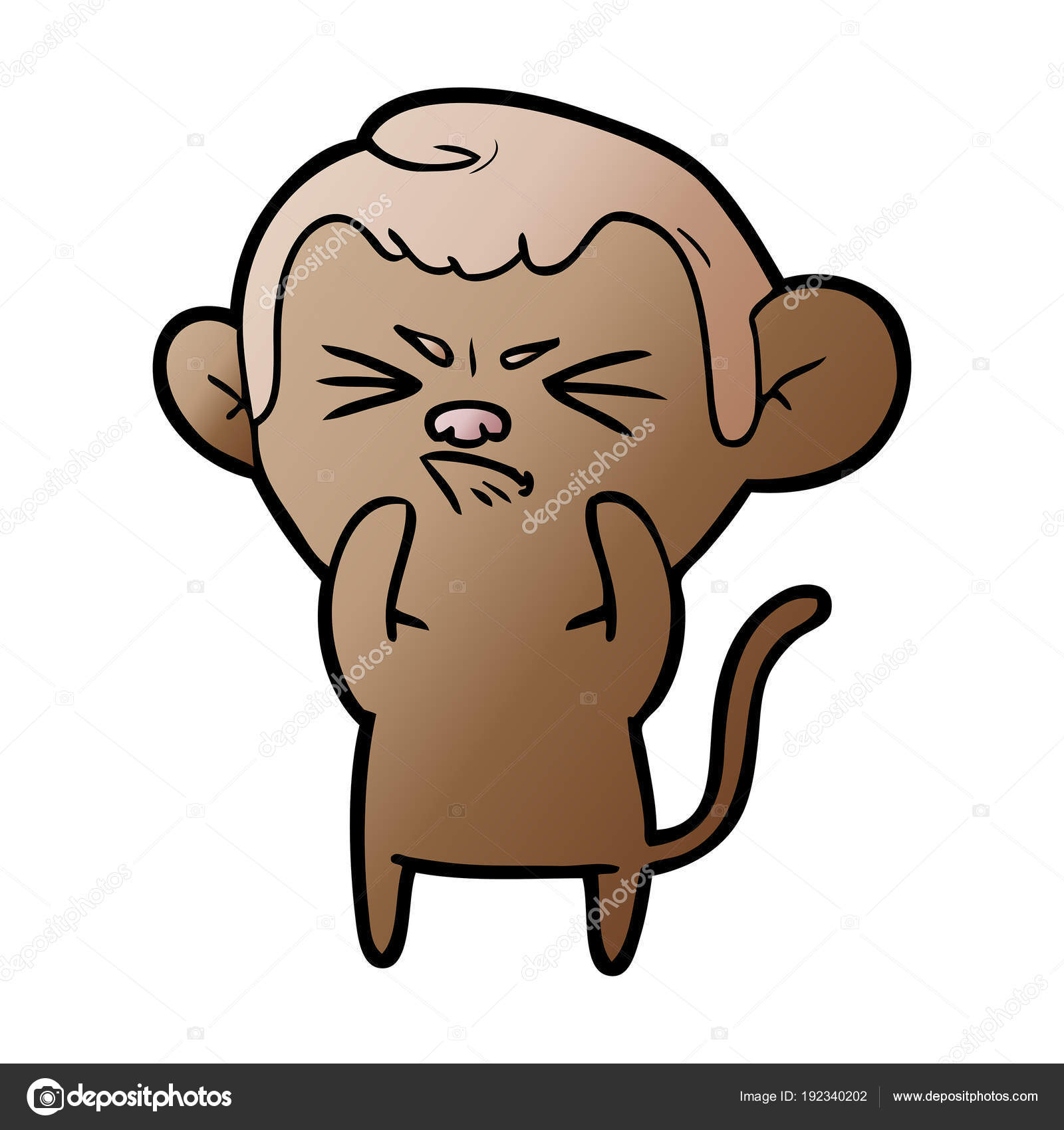 漫画悩まされて猿のベクトル イラスト ストックベクター 漫画悩まされて猿のベクトル イラスト ストックベクター