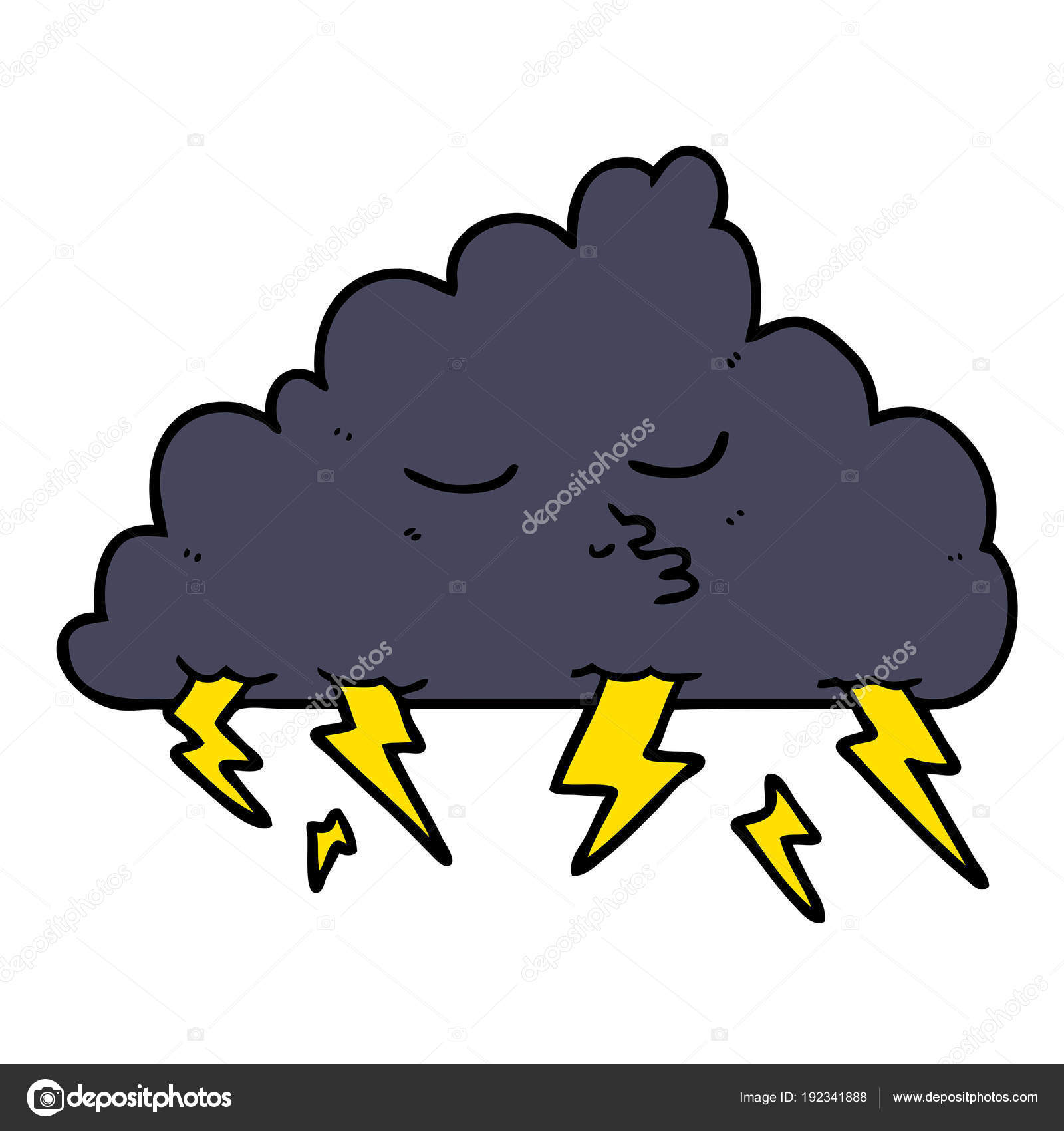 Cartoon Storm Clouds Vector Illustration Cartoon Storm Cloud Stock Vector C Lineartestpilot