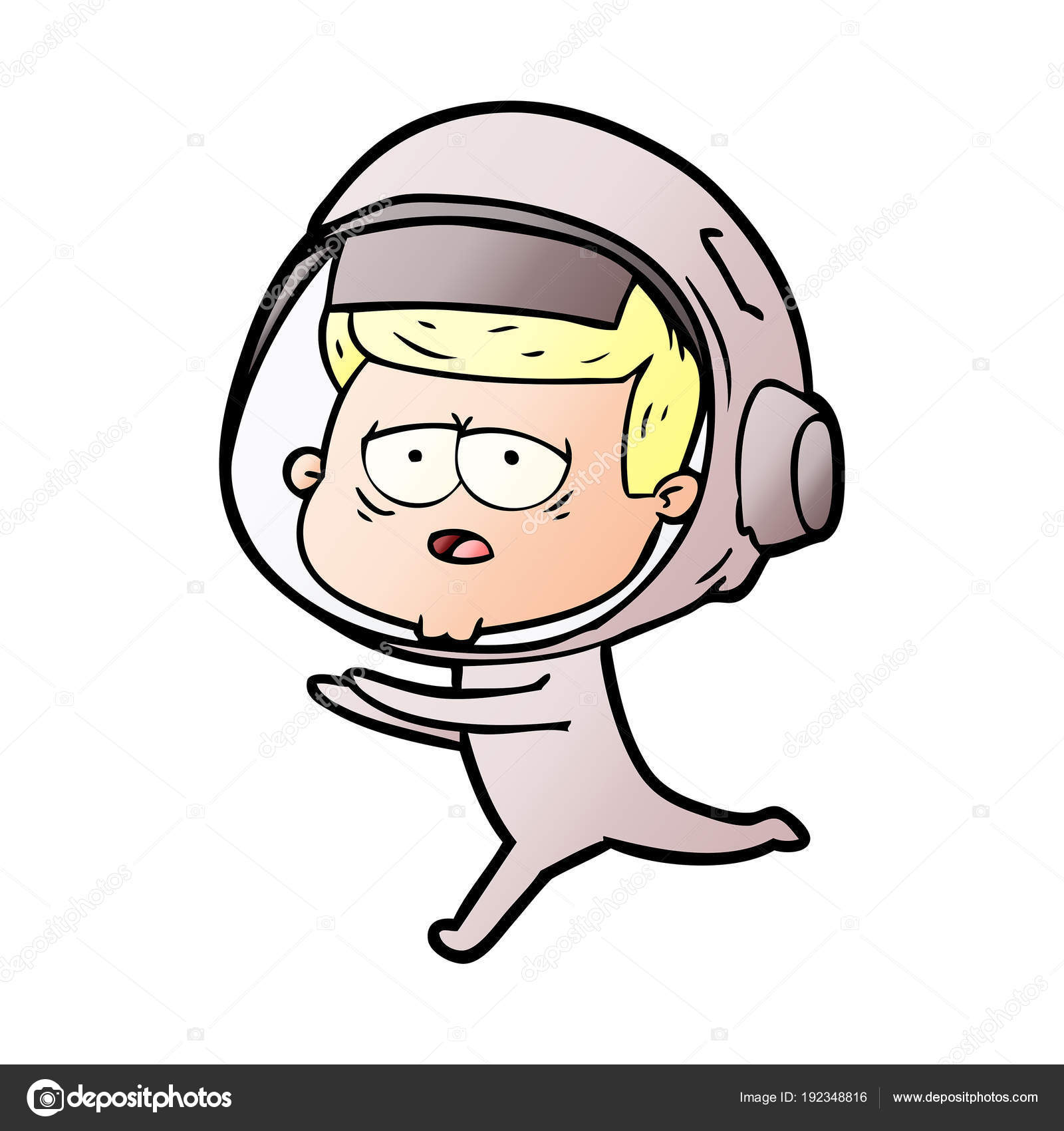 Vektorillustration Des Cartoon Astronauten von