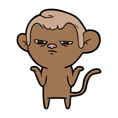 Çizgi film maymununun vektör çizimi