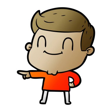 vektör çizim karikatür dostça adam