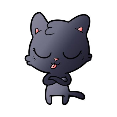 Çizgi film kedisinin vektör çizimi