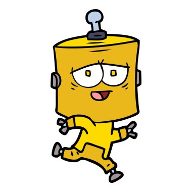 Çizgi film robotunun vektör çizimi